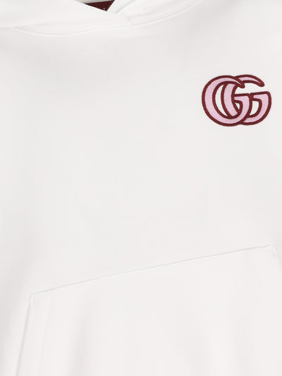 Felpa con cappuccio ricamata in jersey di cotone. 787274 XJG469692 GUCCI