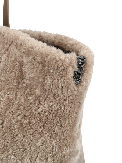 Borsa realizzata in pelliccia. MBLRD2571 C7890 BRUNELLO CUCINELLI