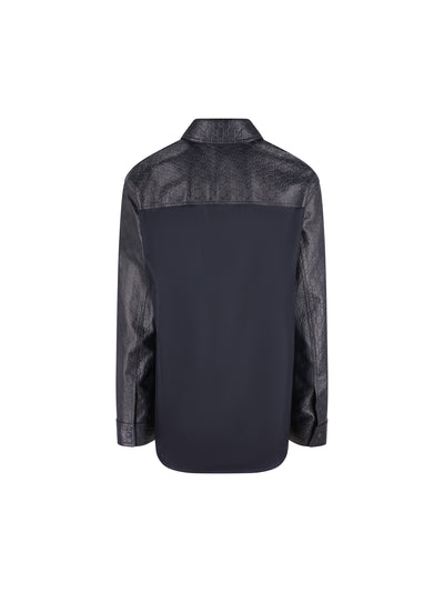 Camicia in pelle con motivo GG 833460 XNA734139 GUCCI
