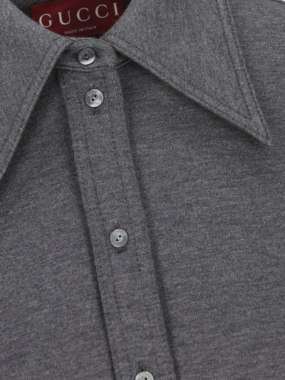 Camicia realizzata in cotone e lana. 836442 Z7AY91088 GUCCI