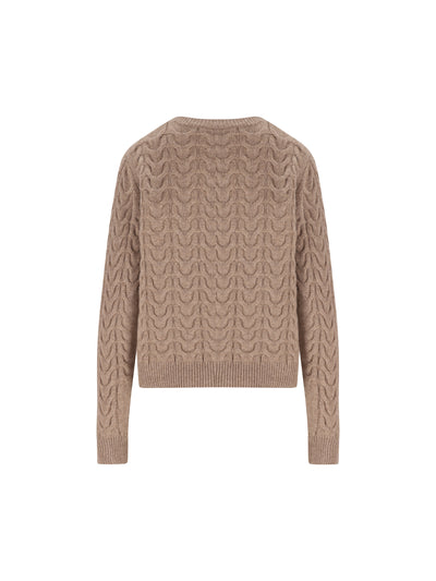 Pullover Max Mara in puro cashmere con lavorazione treccia 2521366032600 002 MAX MARA