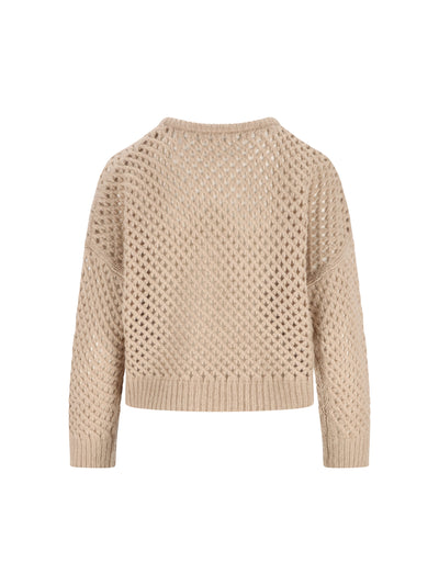 Maglione traforato in cashmere e seta 2521366142600 002 MAX MARA