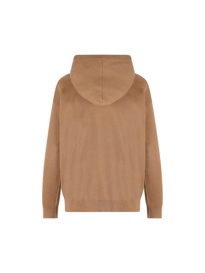 Felpa in Lana Vergine con Cappuccio e Logo in Velluto 2521366222600 013 MAX MARA