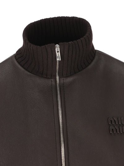 Giacca realizzata in pelle di montone. MPV961 172QF0003 MIU MIU