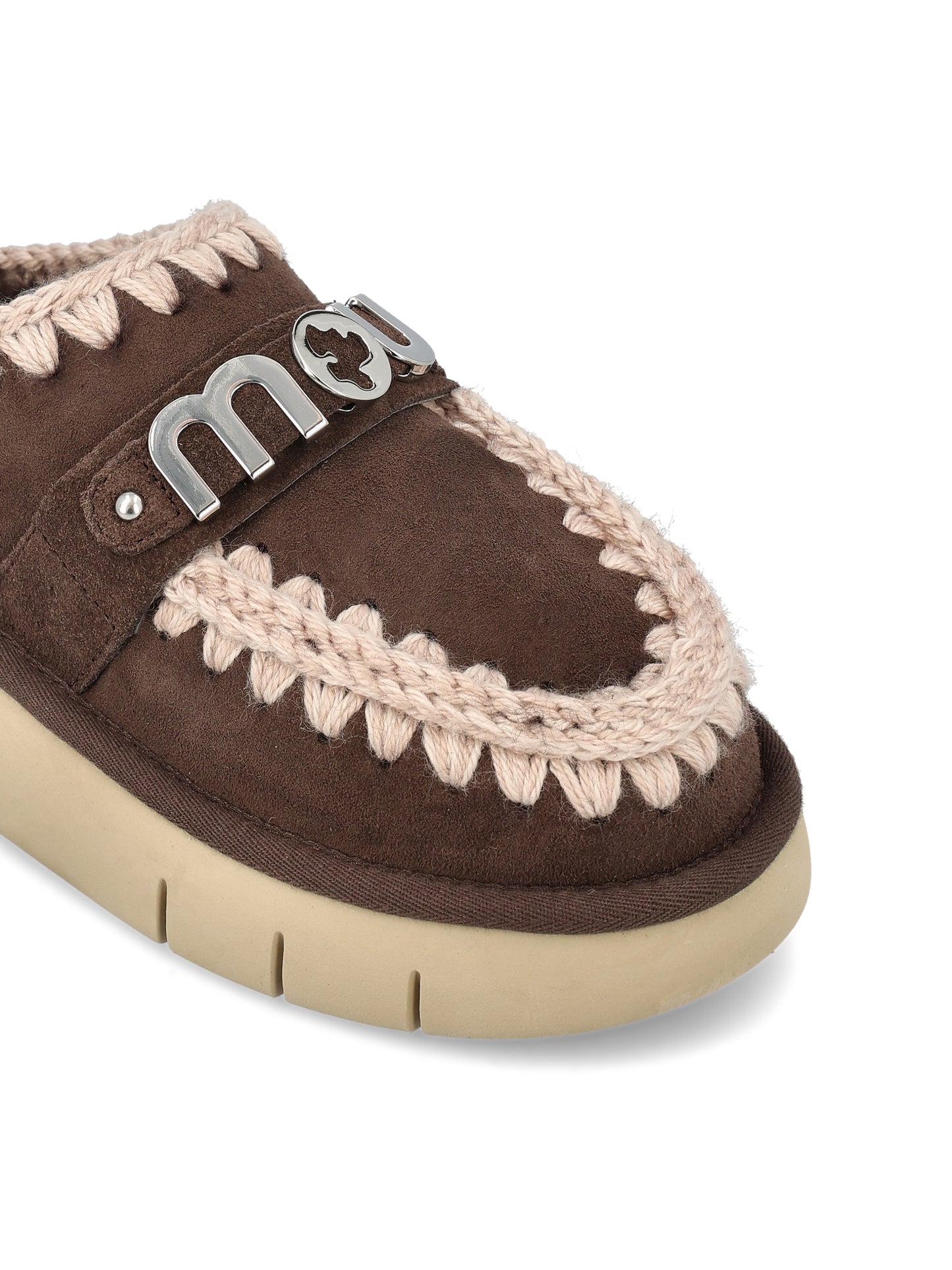 Slide realizzate in vera pelle di montone. FW531001A MOCHA MOU