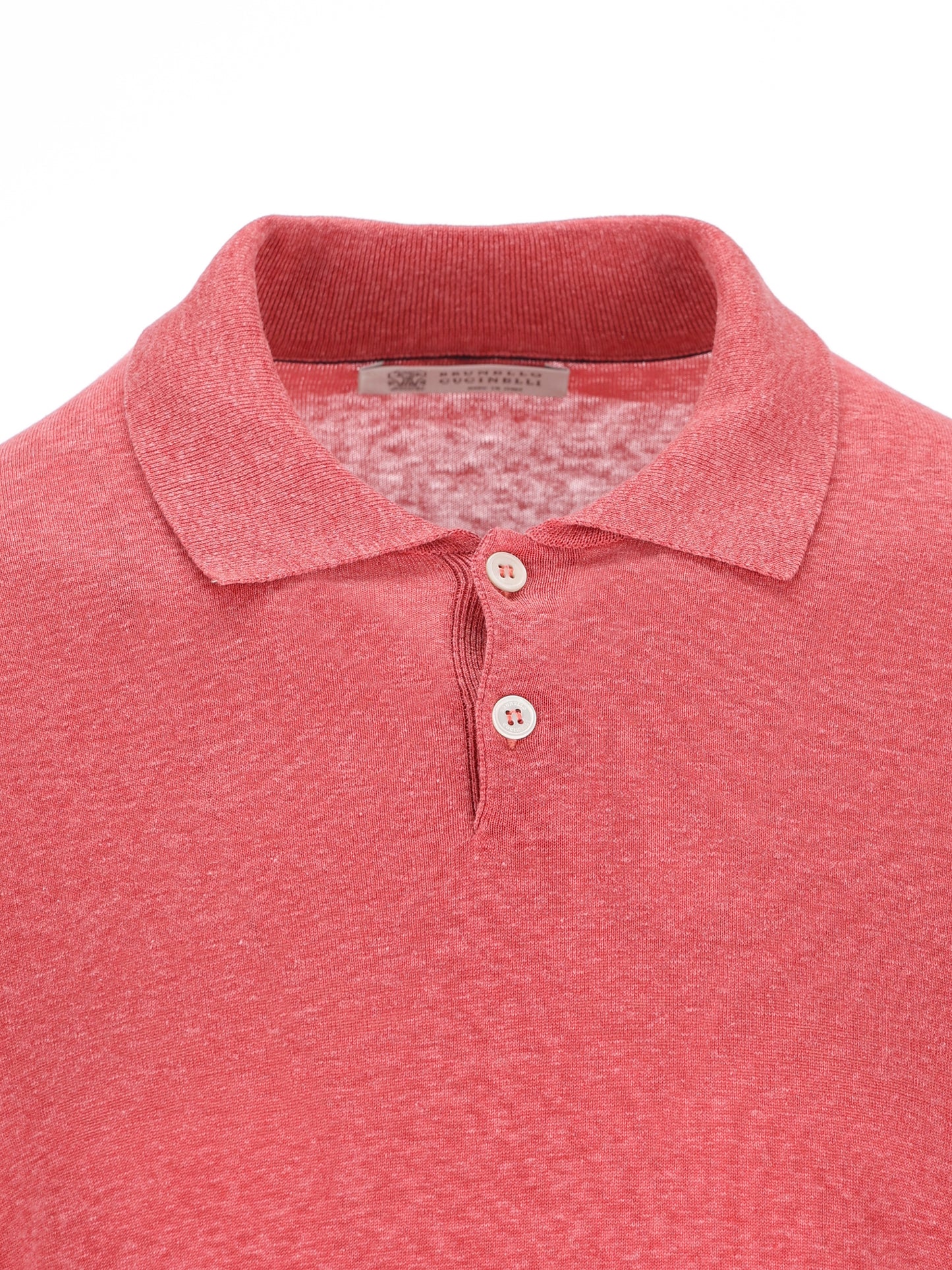 Polo realizzata in lino e seta. MSL806105 C7781 BRUNELLO CUCINELLI