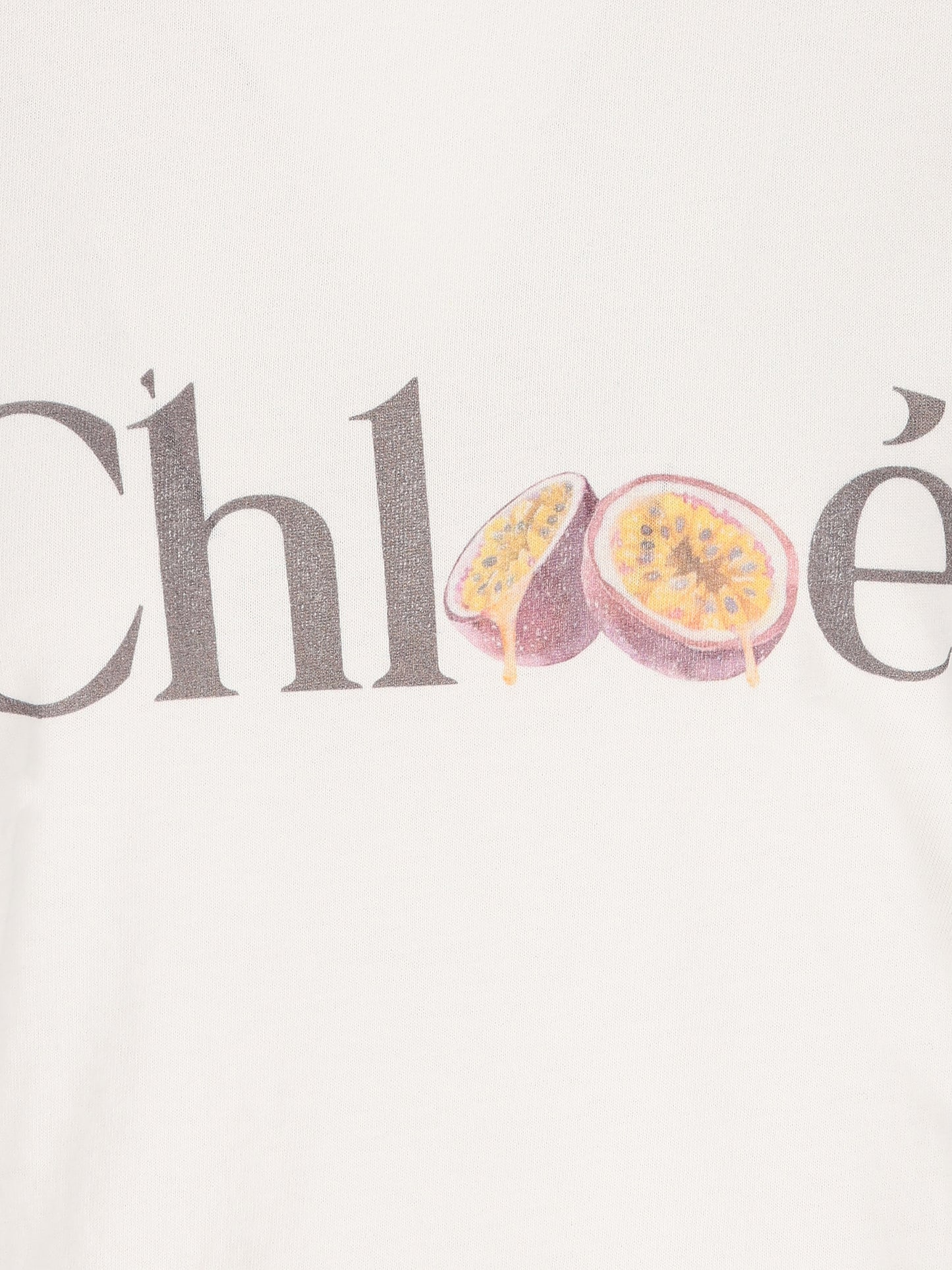 T-shirt baby fit con logo in jersey di cotone CH26SJH08197 101 CHLOE'