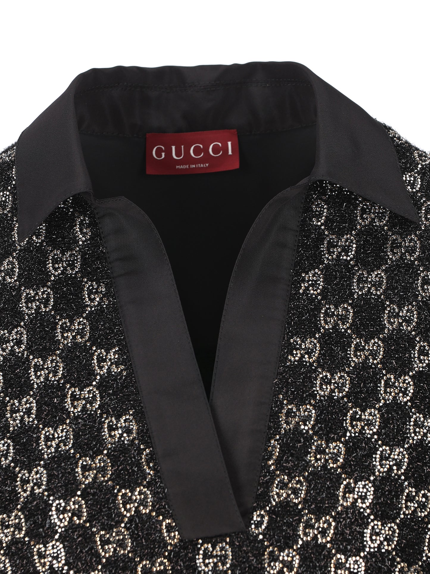 Maglia realizzata in viscosa e fibra metallizzata. 846682 ZARWY1000 GUCCI