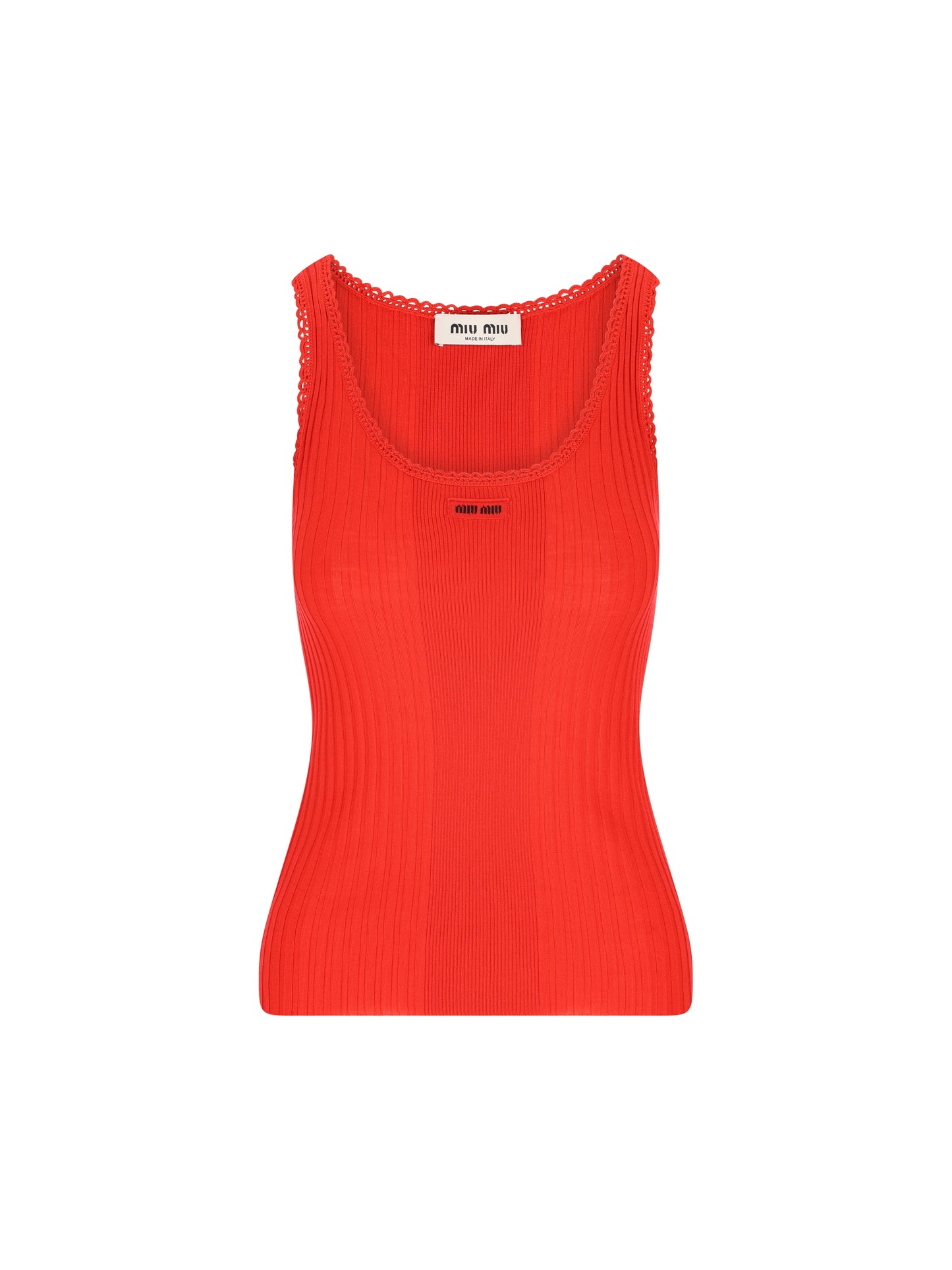 Canotta realizzata in lana vergine. MMV326 18TWF0011 MIU MIU
