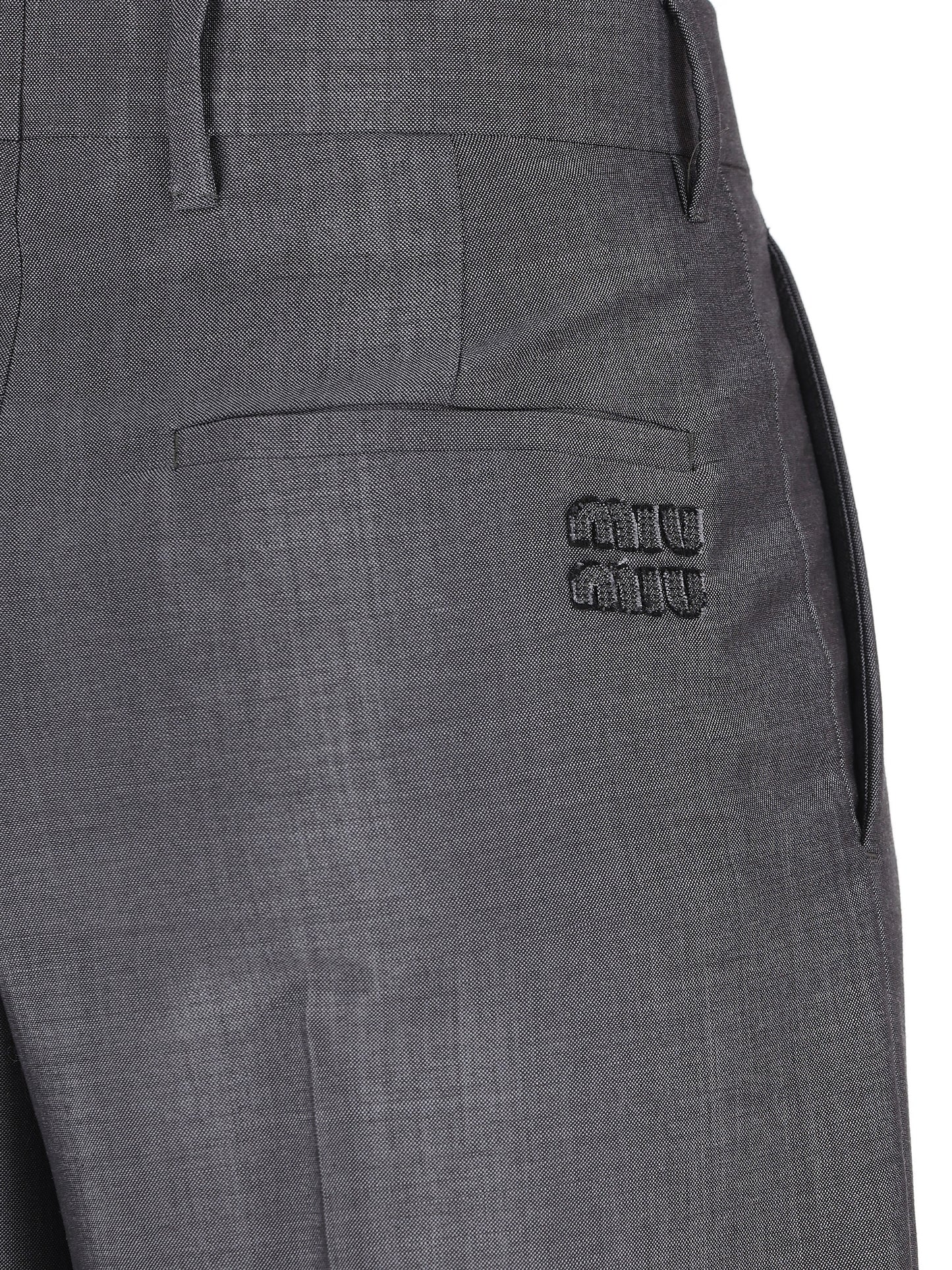 Pantaloni realizzati in mohair e lana. MP1990 12I1F0308 MIU MIU