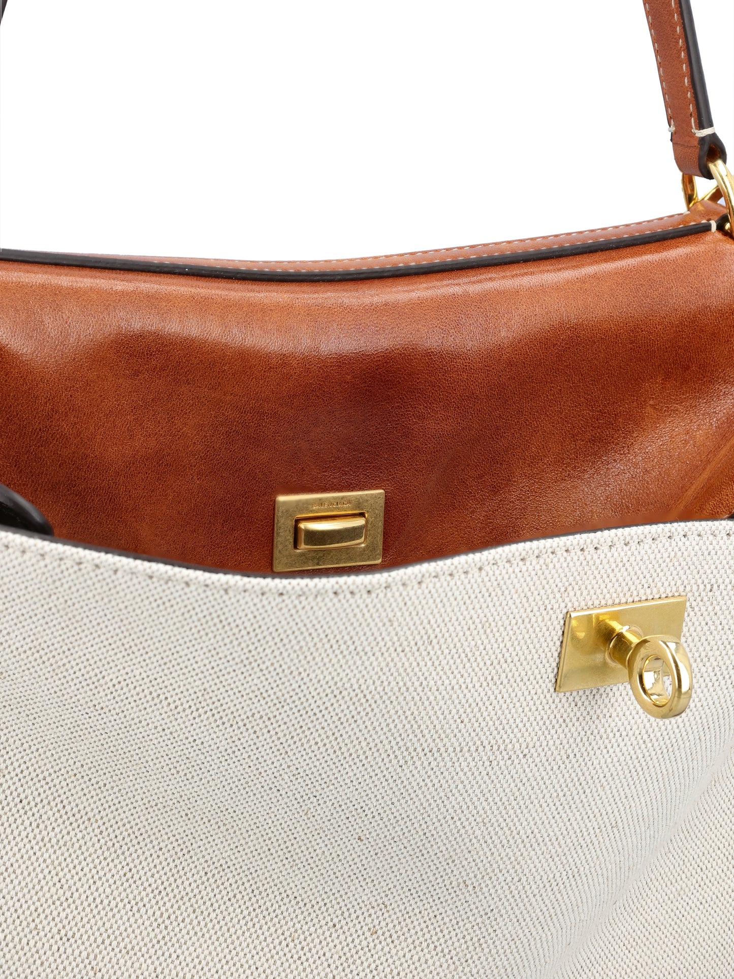 Borsa realizzata in lino e pelle. 789772 2ACNP9228 BALENCIAGA