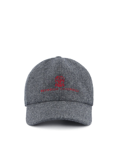 Cappello Baseball in Flanella di Lana Vergine M038P9850 CVS87 BRUNELLO CUCINELLI