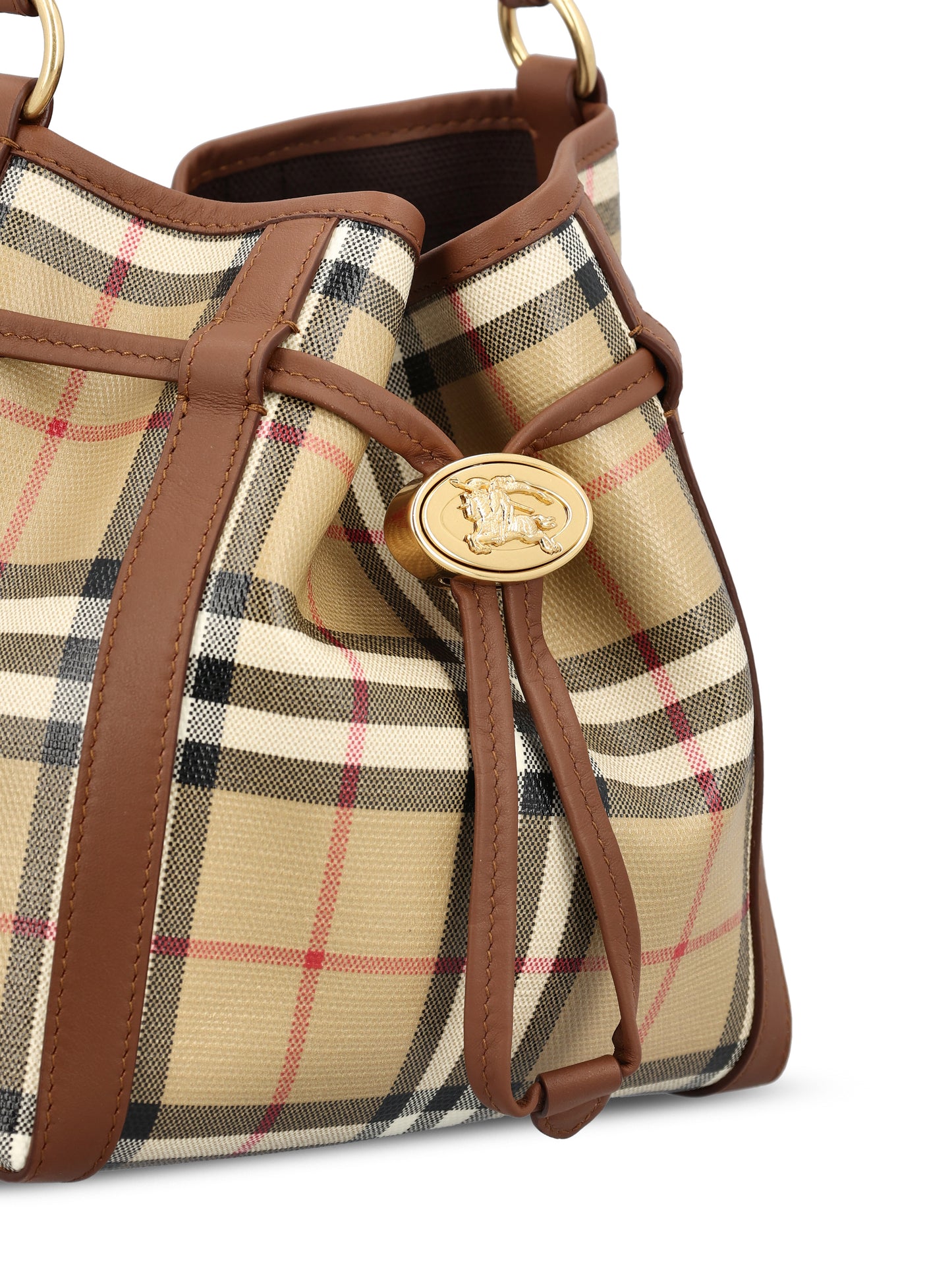 Borsa a secchiello mini realizzata in tela di cotone 8128949 A7026 BURBERRY