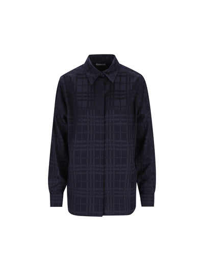 Camicia in Seta Jacquard Check 8134487 C6517 BURBERRY