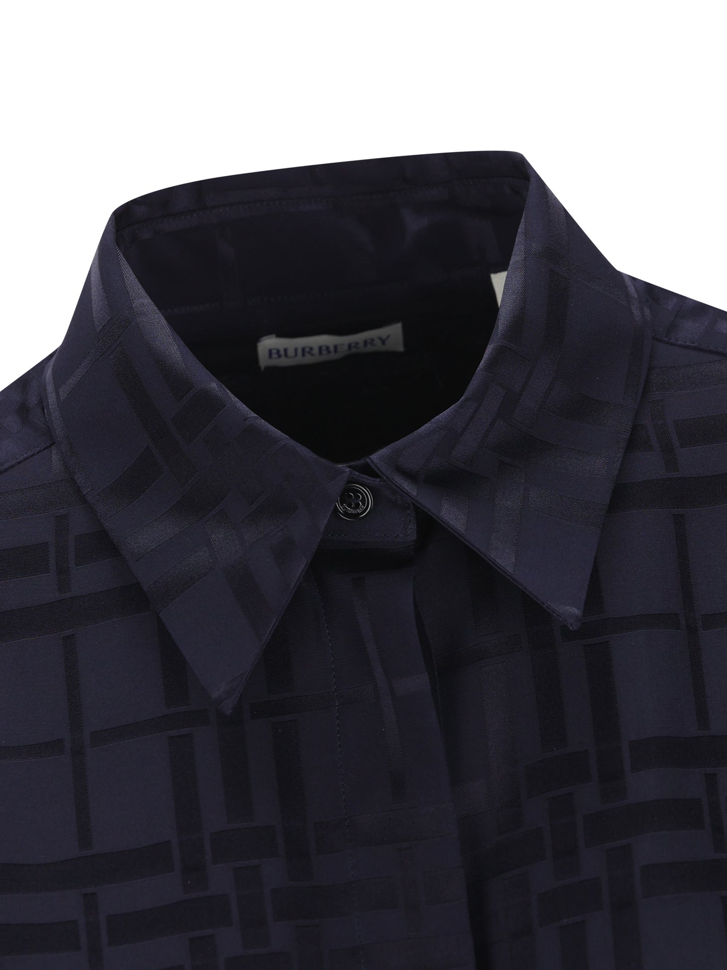 Camicia in Seta Jacquard Check 8134487 C6517 BURBERRY