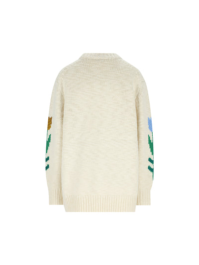 Pullover oversize in maglia di lana e cashmere CH26WMP29620 103 CHLOE'