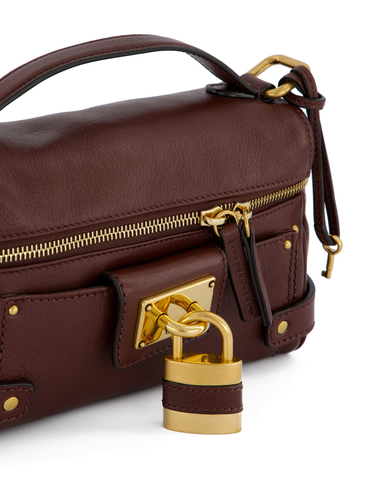 Borsa Vanity in pelle di bufalo granata. CH26WS855P75 27M CHLOE'