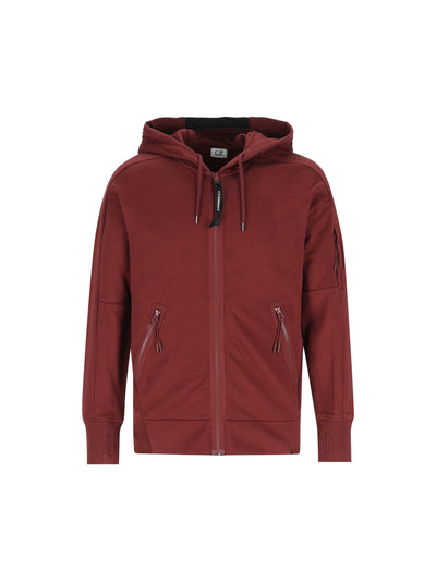 Felpa uomo C.P. Company Diagonal Raised Fleece Lens Hooded Zip 21CMSS716A 005086W592 C.P COMPANY