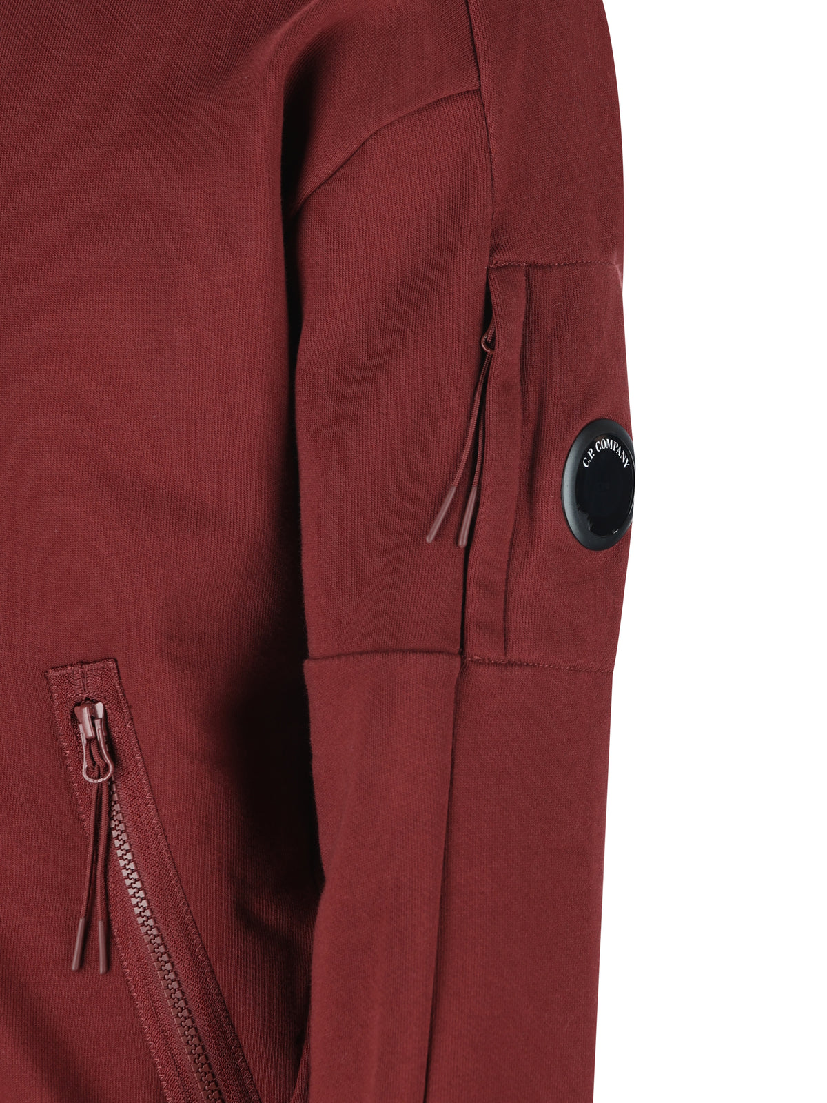 Felpa uomo C.P. Company Diagonal Raised Fleece Lens Hooded Zip 21CMSS716A 005086W592 C.P COMPANY