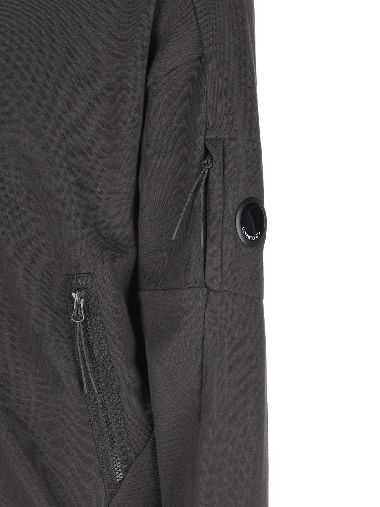 Felpa uomo C.P. Company Diagonal Raised Fleece Lens Hooded Zip 21CMSS716A 005086W985 C.P COMPANY