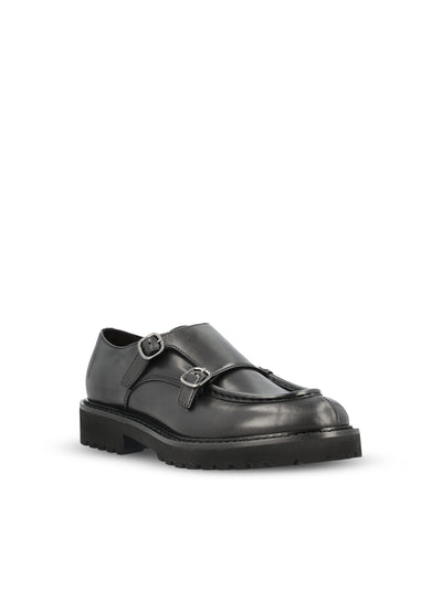 Scarpa doppia fibbia in pelle nera DU2738PHILUF159NN00 DOUCAL'S