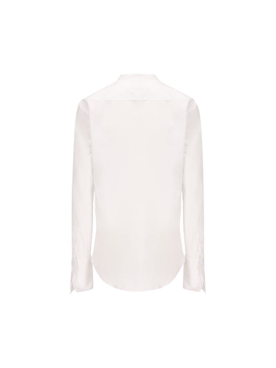 Camicia in Popeline di Cotone con Plastron Plissé FS8391 AMVLF0QA0 FENDI