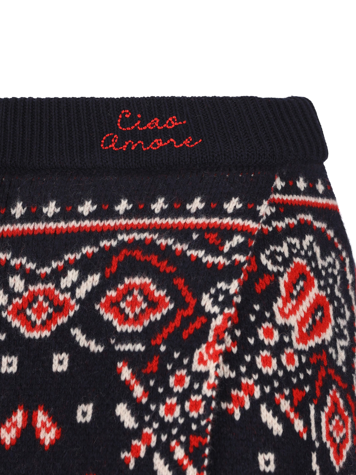 Gonna Soho Split in Maglia Jacquard Paisley F26MM1607 03 GIADA BENINCASA