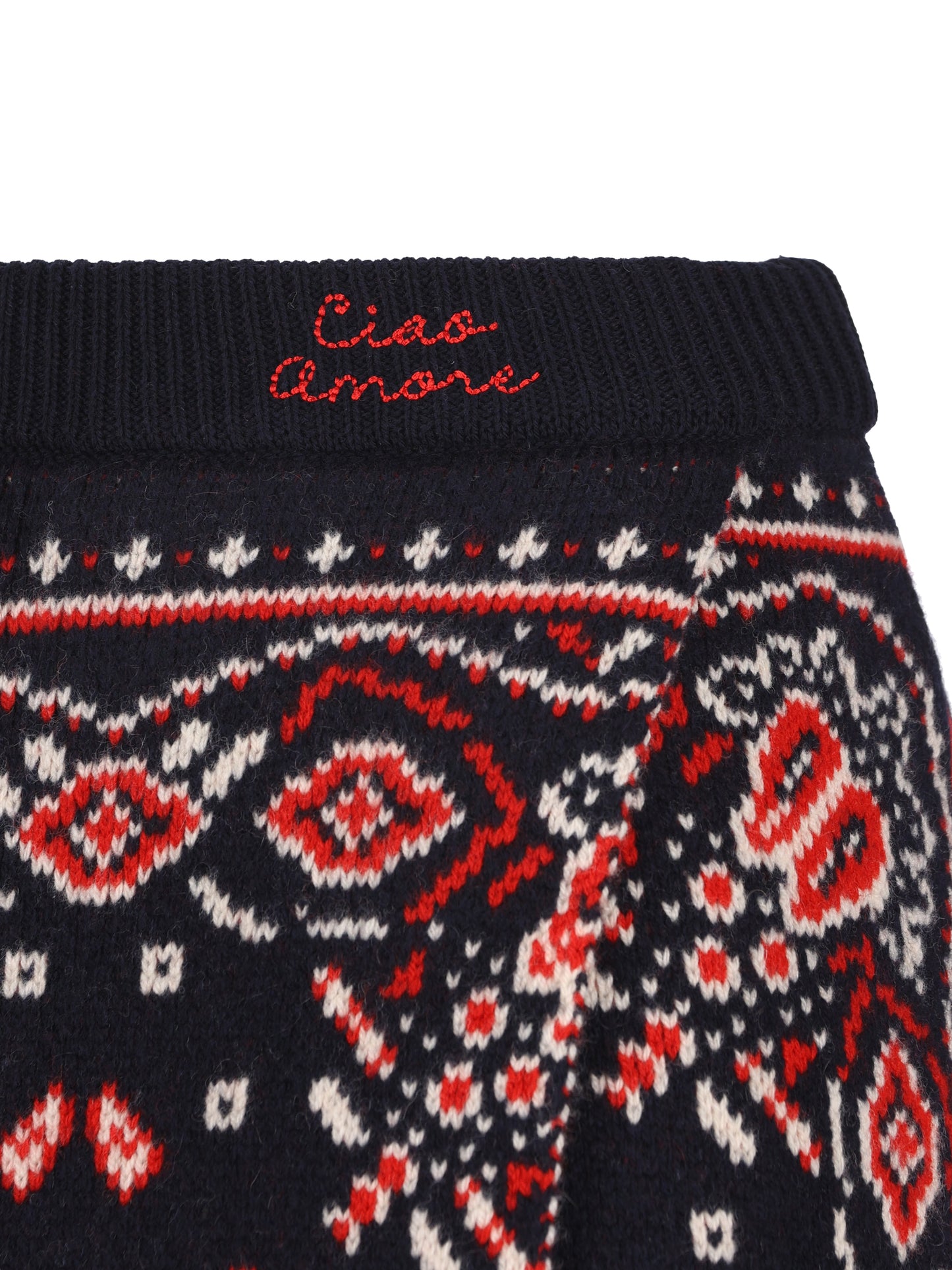 Gonna Soho Split in Maglia Jacquard Paisley F26MM1607 03 GIADA BENINCASA