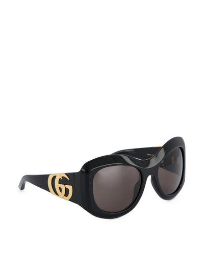 Occhiali da Sole Oversize con Doppia G A0072Y J07401012 GUCCI