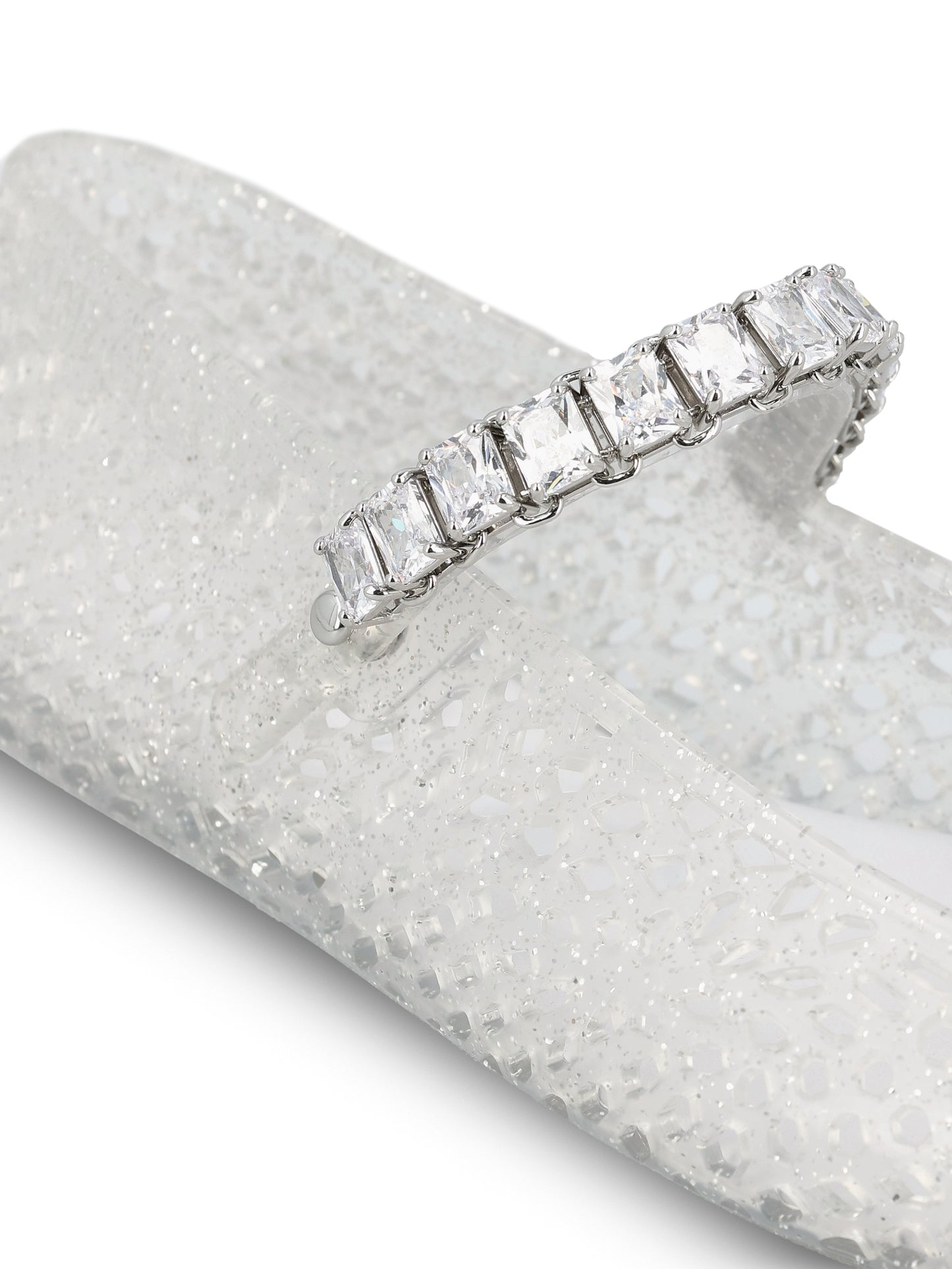Ballerine realizzate in TPU. THE JELLY NTXCLEAR/SILVER MIX/CRYSTAL JIMMY CHOO