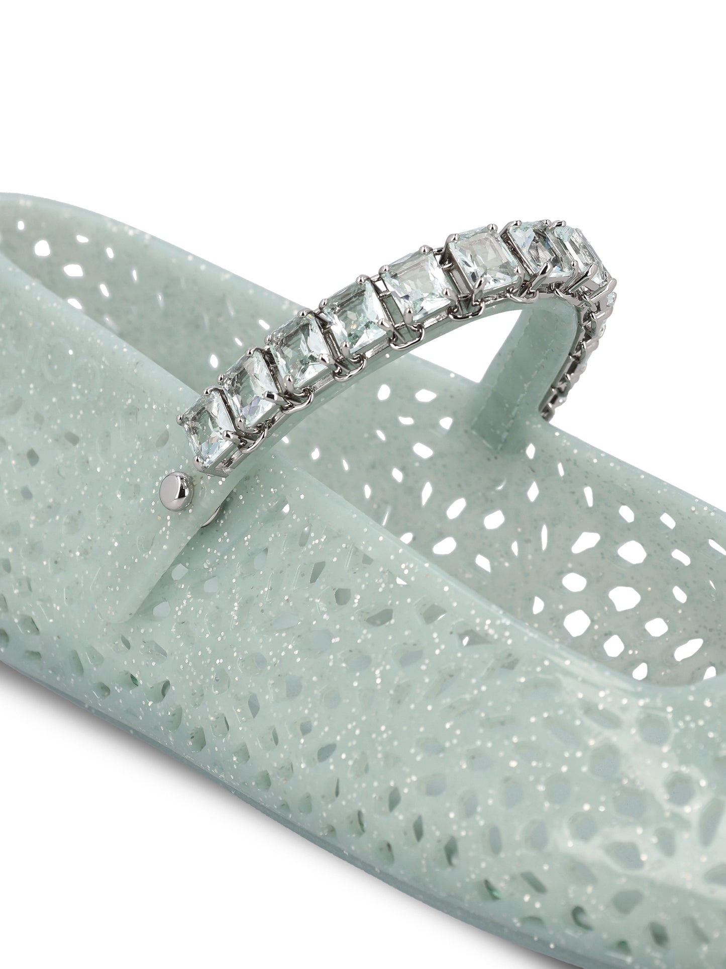 Ballerine realizzate in TPU. THE JELLY NTXLIGHT VERDE/SILVER MIX/LIGHT V JIMMY CHOO