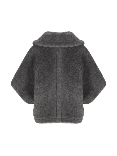Mantella in Lana Vergine, Alpaca e Seta Grigia 2624736262600 001 MAX MARA
