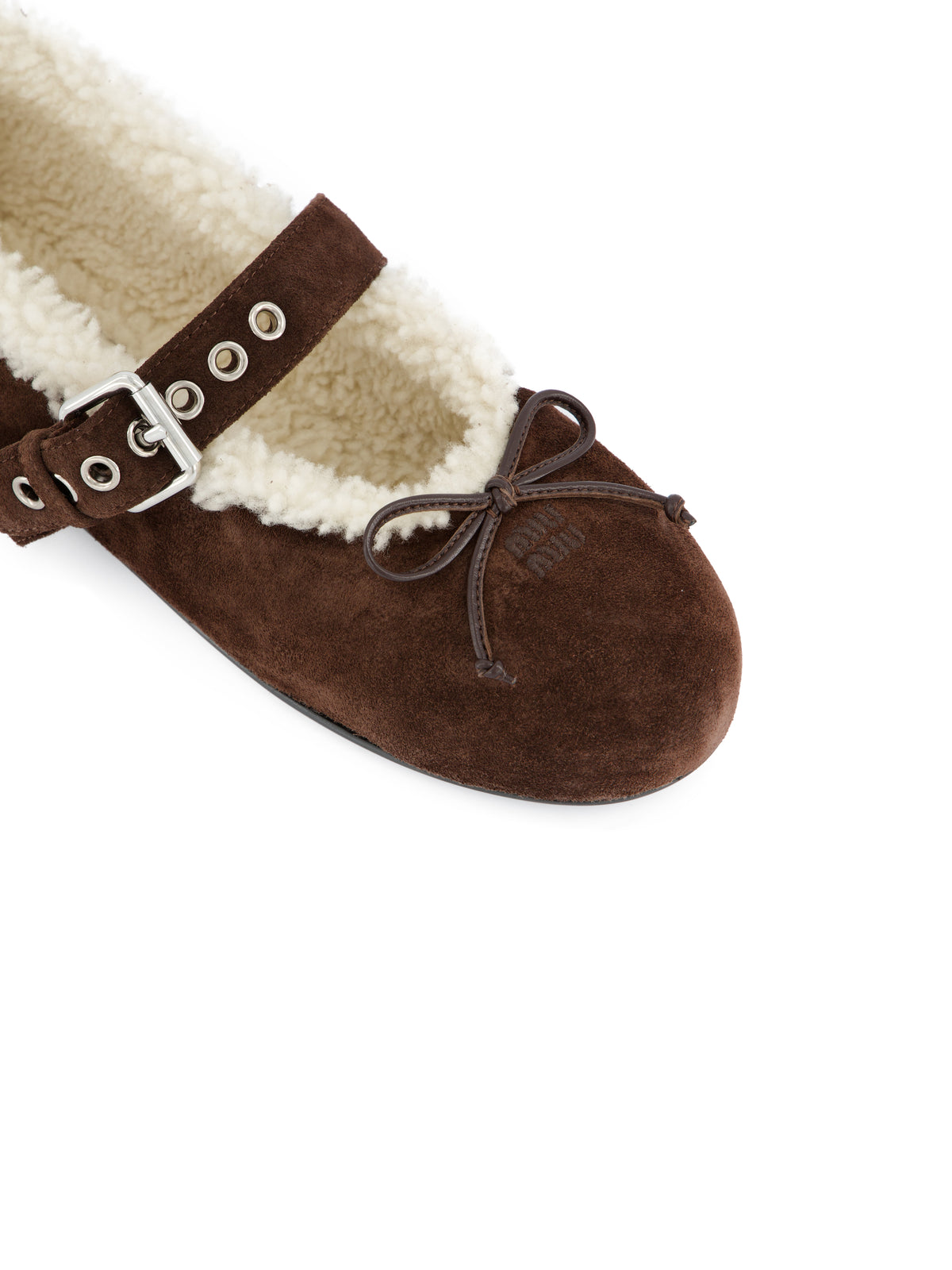 Ballerine realizzate in pelle di vitello. 5F764E Z0GF0003 MIU MIU