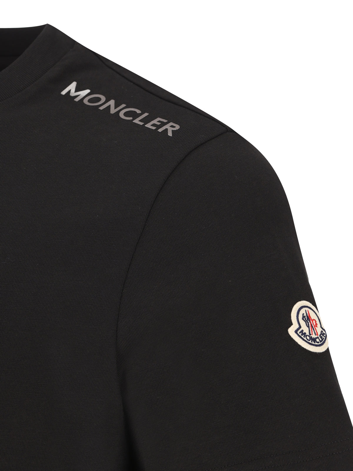 T-shirt in Cotone con Logo Stampato sulla Spalla M8C00035 89AUG999 MONCLER