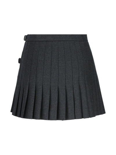 Minigonna realizzata in lana vergine. P10B9E 1ACZF0308 PRADA