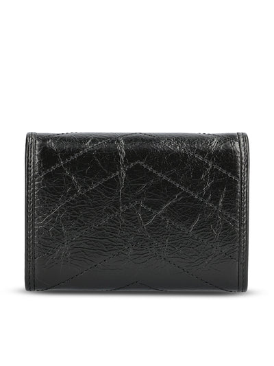 Portafoglio realizzato in pelle di vitello e ottone. 872826 AAGUF1000 SAINT LAURENT