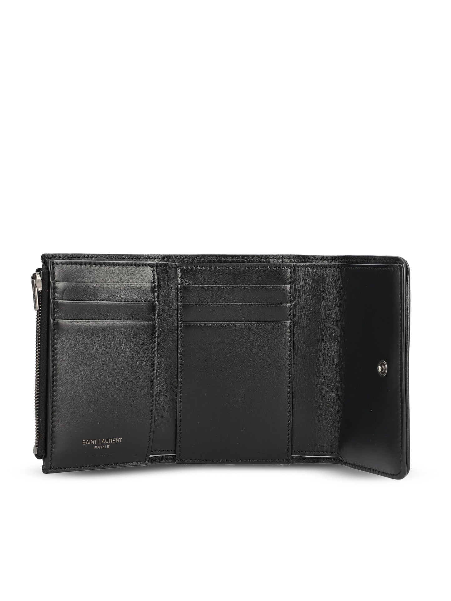 Portafoglio realizzato in pelle di vitello e ottone. 872826 AAGUF1000 SAINT LAURENT