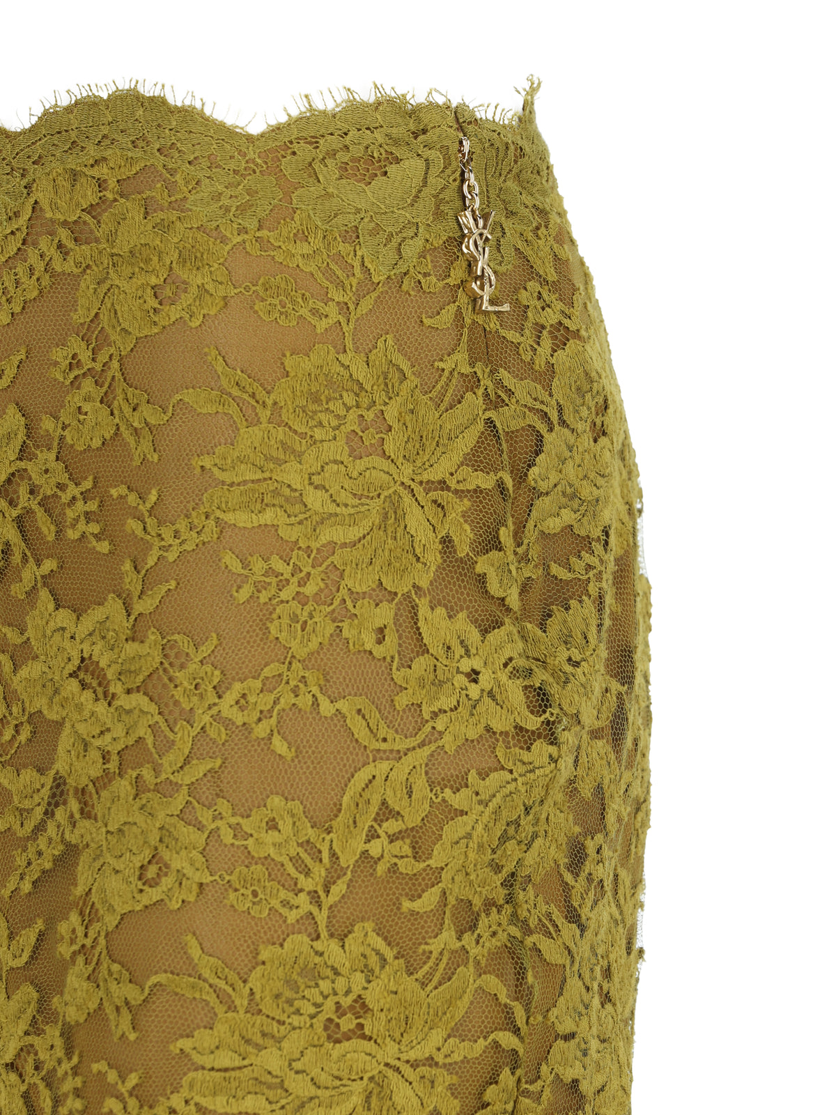 Gonna realizzata in pizzo. A008DA Y4J243456 SAINT LAURENT