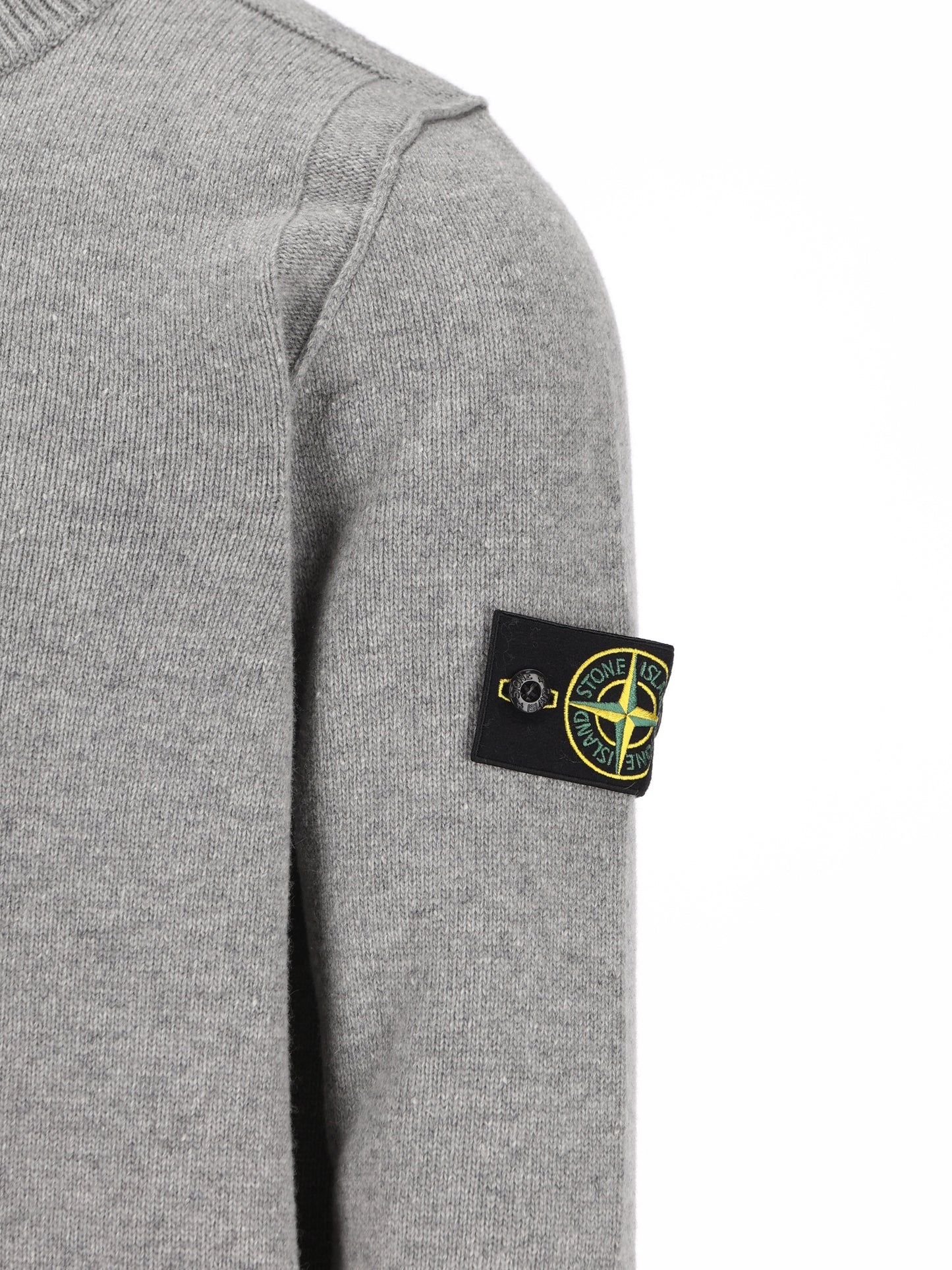 Maglione girocollo in lana d'agnello con dettagli a punto rovescio 5100072 S00A3V0M60 STONE ISLAND