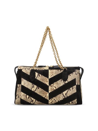 Borsa realizzata in pitone e suede. 9W2B0S70EGD DMY VALENTINO GARAVANI