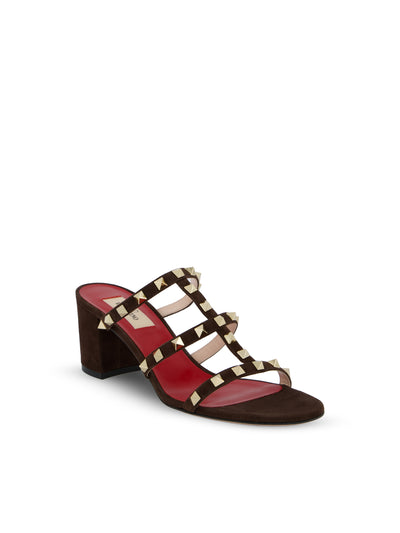 Sandalo slide Valentino Garavani Rockstud in camoscio 9W2S0C47CVB 0TO VALENTINO GARAVANI