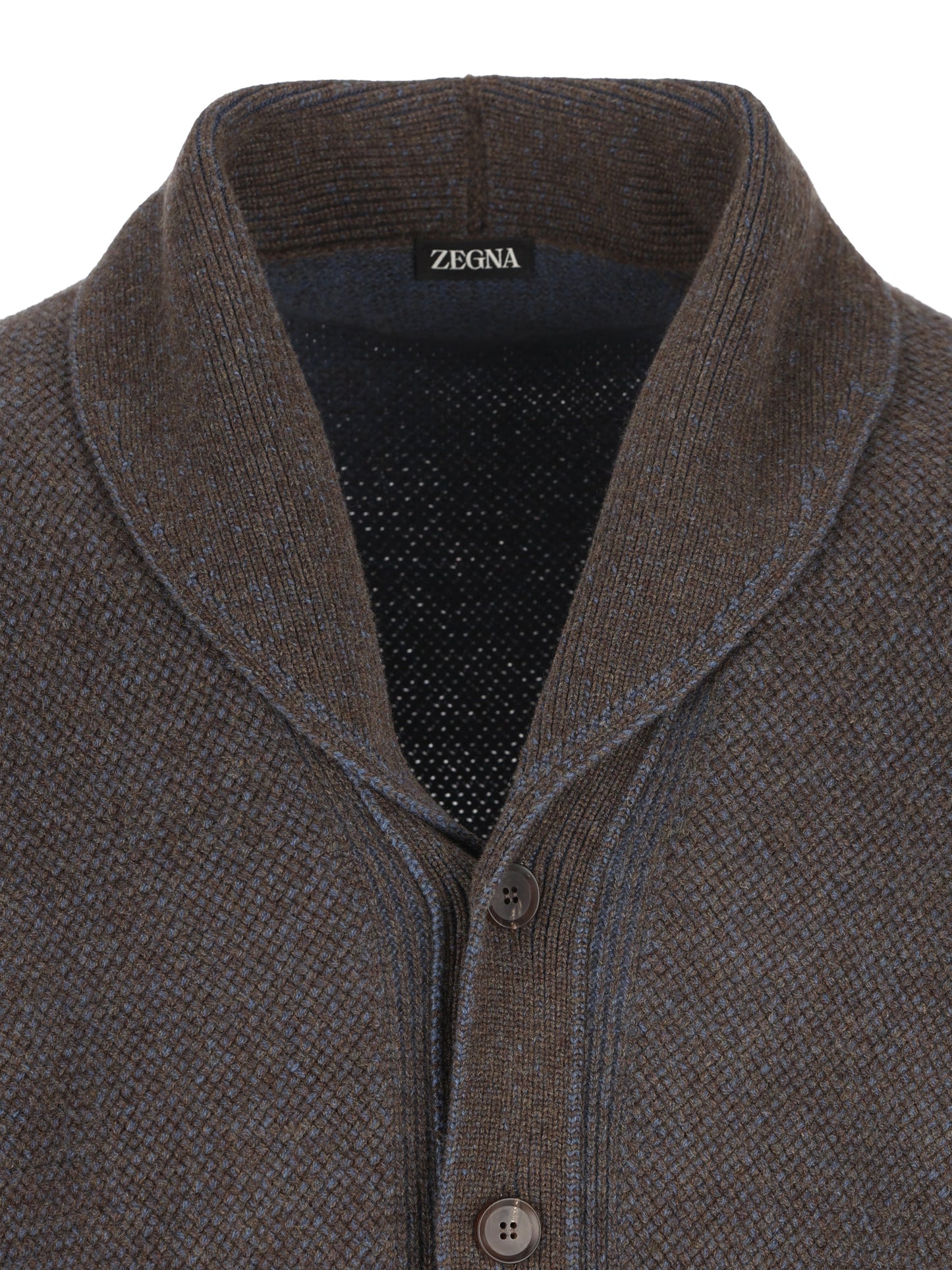 Cardigan in Cashmere e Lana con Collo Sciallato RUIB87A4 155VB9 ZEGNA