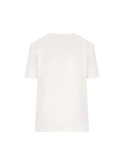 T-shirt girocollo in jersey di cotone biologico. CH26SJH11802 101 CHLOE'