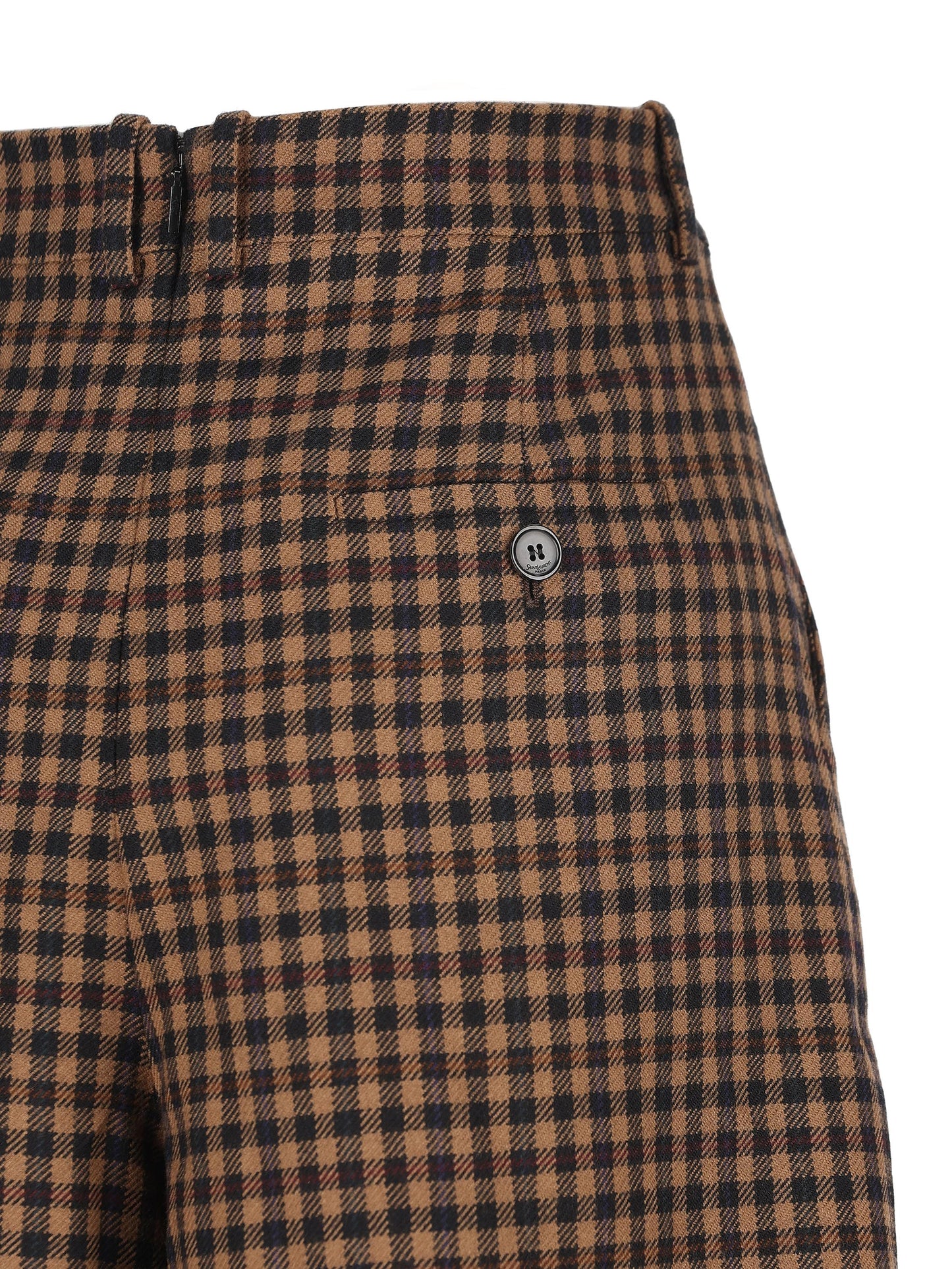 Gonna pantalone realizzata in lana a quadri. 831073 Y3J122945 SAINT LAURENT