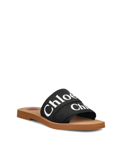 Ciabatte realizzate in lino CHC22U188Z3 001 CHLOE'