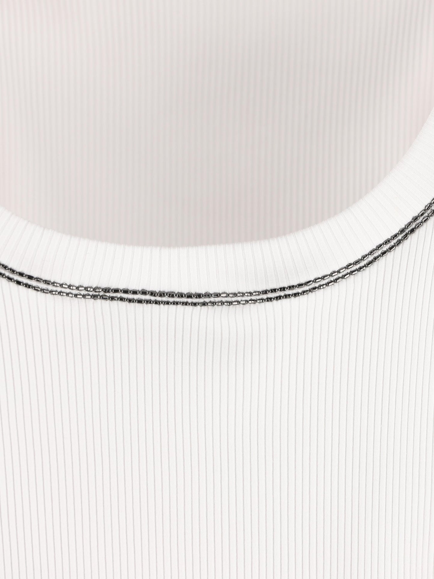 Top realizzato in cotone ed elastan. MG902BW710 C159 BRUNELLO CUCINELLI