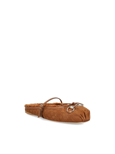 Sabot donna Gucci con Morsetto in Pelle Scamosciata GG 846685 AAFI22743 GUCCI