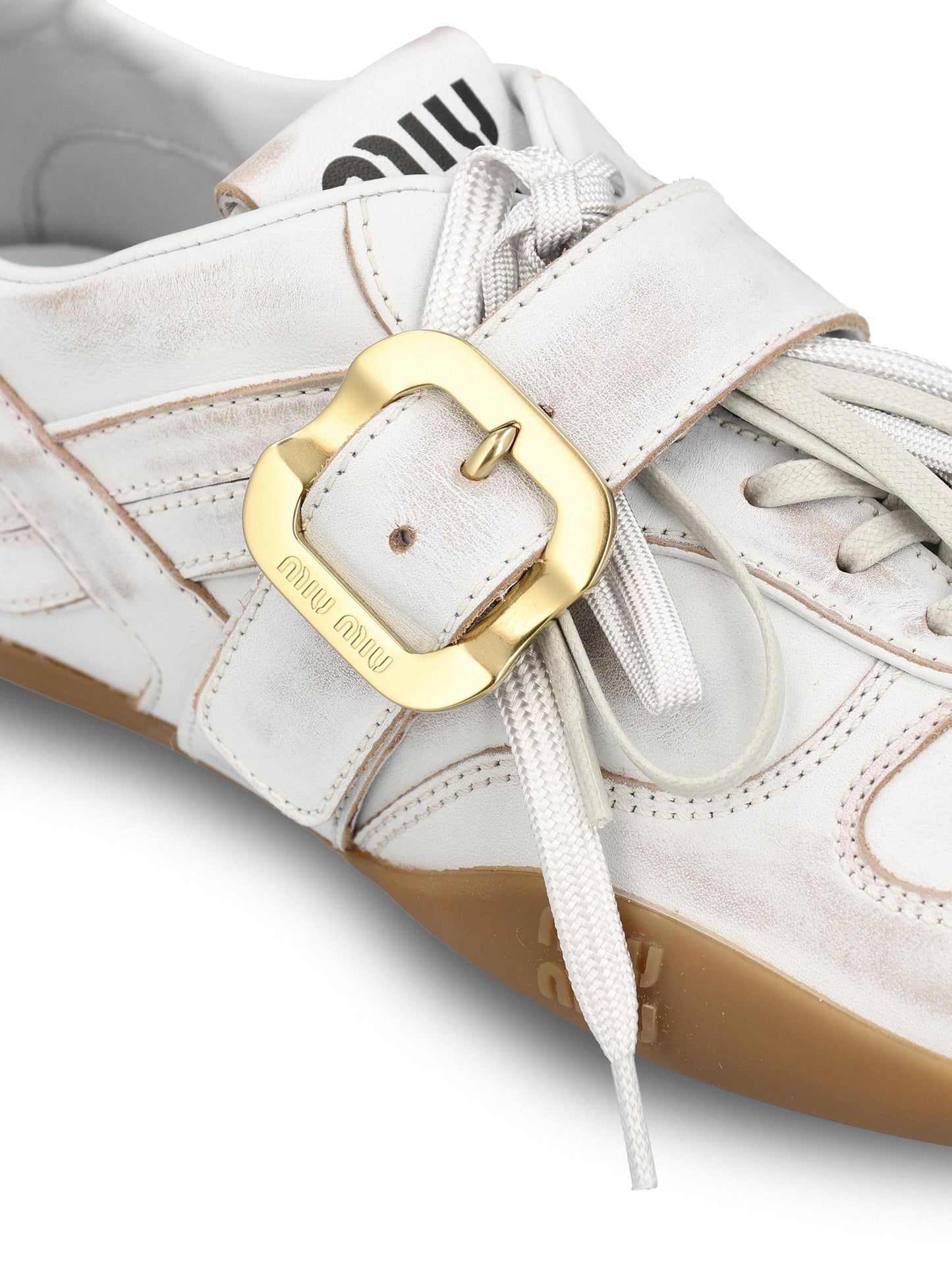 Sneakers Gymnasium in pelle con fibbia 5E549E 3F33F0009 MIU MIU