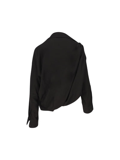 Camicia monospalla in popeline fluido 839287 TRO371000 BALENCIAGA