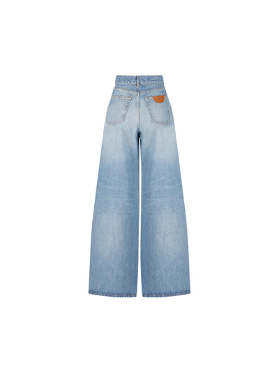 Jeans a gamba ampia e vita alta in denim CH26SDP02252 40R CHLOE'